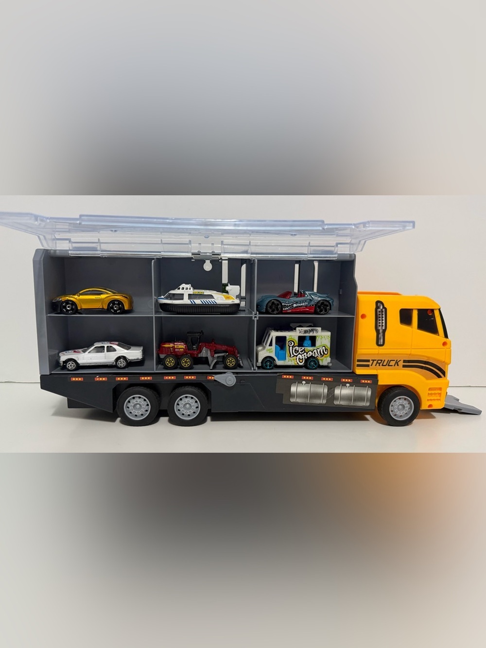 Car Carrier Truck -  12 assorted cars included